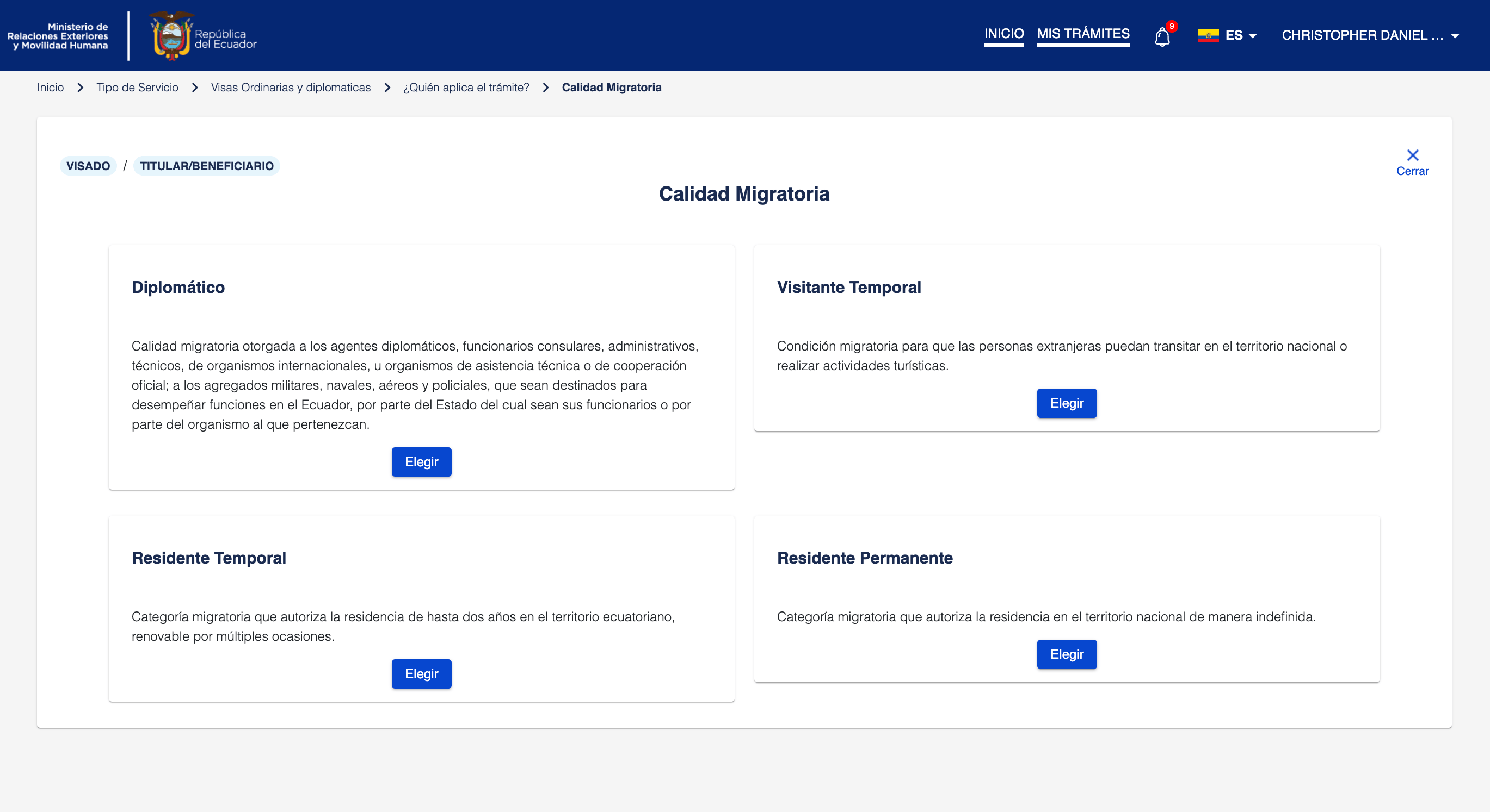 Migratory categories